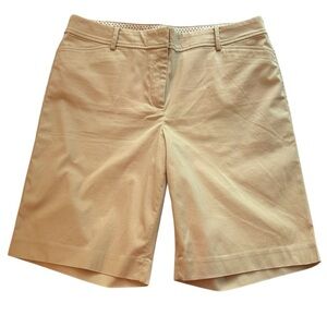 Talbots The Perfect Short, 10.5 Inseam, Light Tan, Beige, Size 14